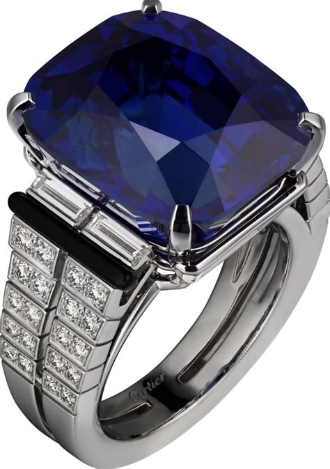 cartier antique cushion sapphire rings.